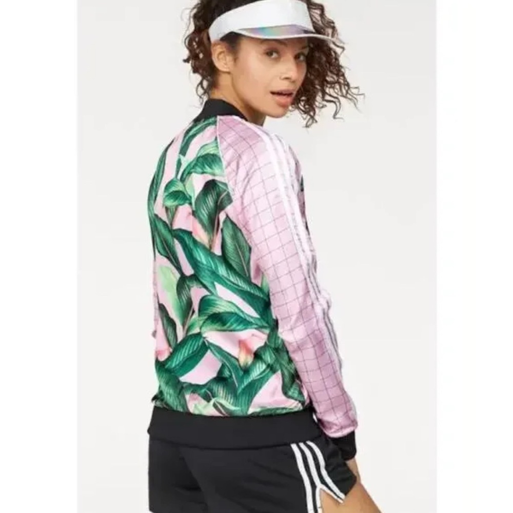 Adidas x Farm Rio Tropical Leaf Bomber Jacket - Picture 2 of 7